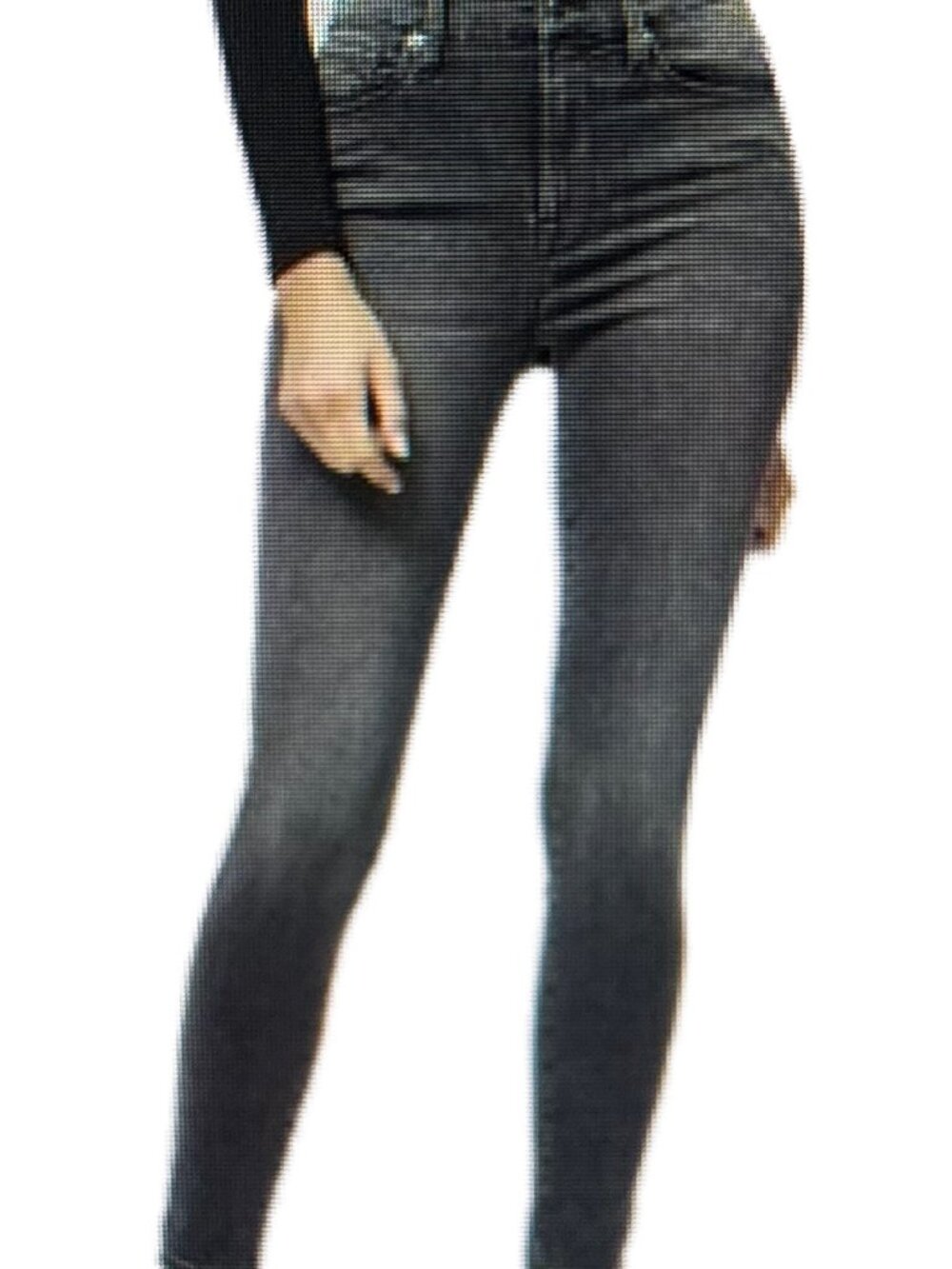 Good American “Good Legs” Light Black Wash Jeans – Style GL0148T – Size 2